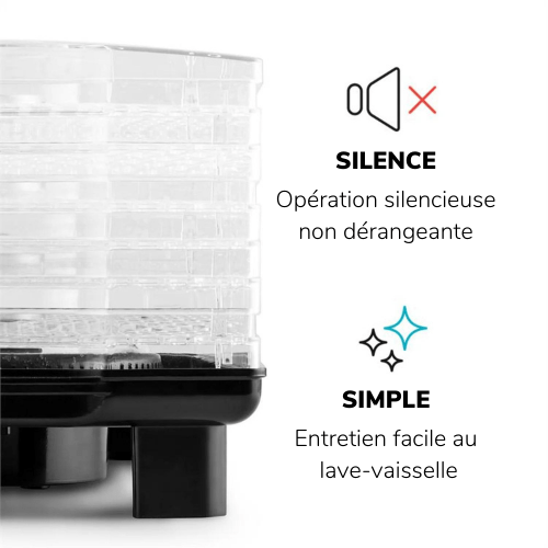 Deshydrateur alimentaire sans BPA <strong><small>6 plateaux</small></strong>