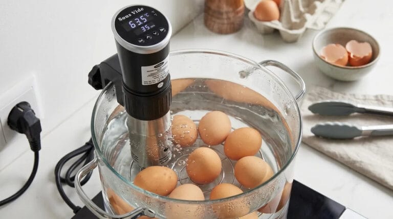 Termoobieg 1000W, odpowiedni format do rozpoczęcia gotowania sous-vide bez przewymiarowania.
