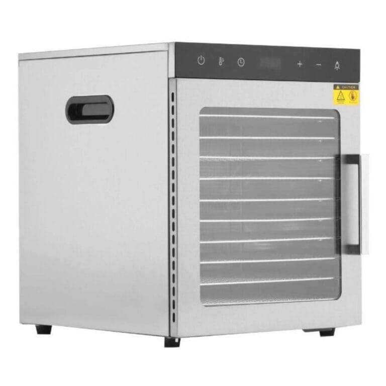 Suszarka do żywności ze stali nierdzewnej - 10 tac (800W / 30 do 90°C)