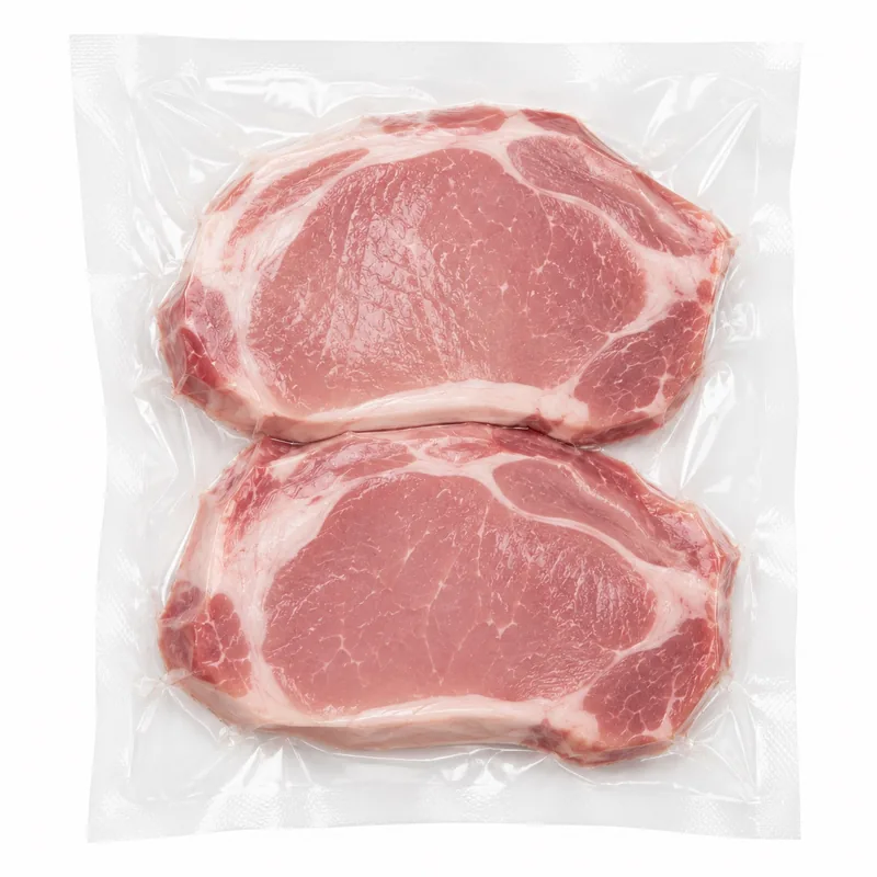 Pièces of porc emballées sous vacuum en masarni